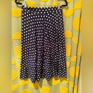 Trashy Diva, knee-length polka dot a-line skirt, size 8